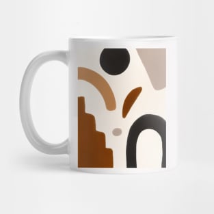 Boho Earth Warm Tones Abstract Shapes Mug